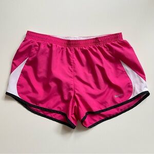 Nike Women's Pink Pacer Lined Built-In-Brief Tempo Running Shorts - Size S